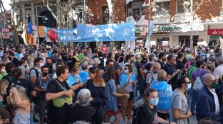 La concentració a la Plaça de la Vila