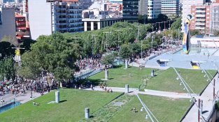 La concentració unitària al carrer Tarragona (Barcelona)