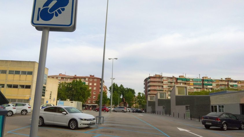 Aparcament del Ramona Via, a finals de maig passat