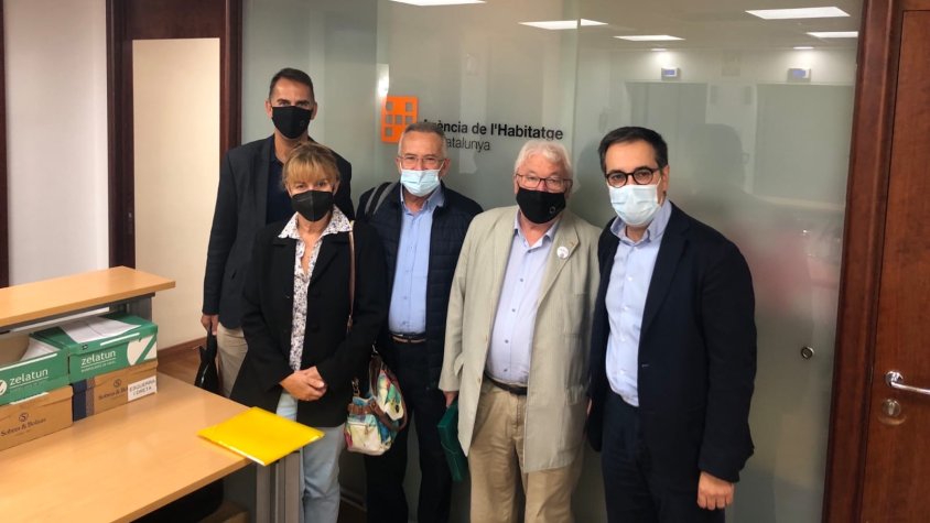 Un moment de la trobada institucional