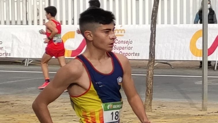 Óscar Martínez, medalla de plata al Campionat d'Espanya de 10 km marxa. Foto. MJR