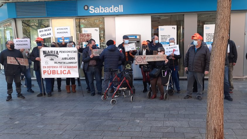 Imatge de la concentració cedida per la Marea de Pensionistas