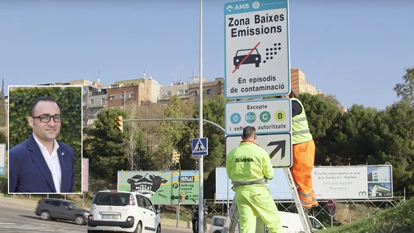 Instal·lació de cartells informatius a la ZBE