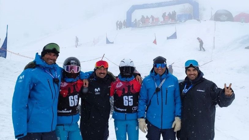 Toni Toledo (65) amb la resta de l'equip espanyol desplaçat al Campionat del Món