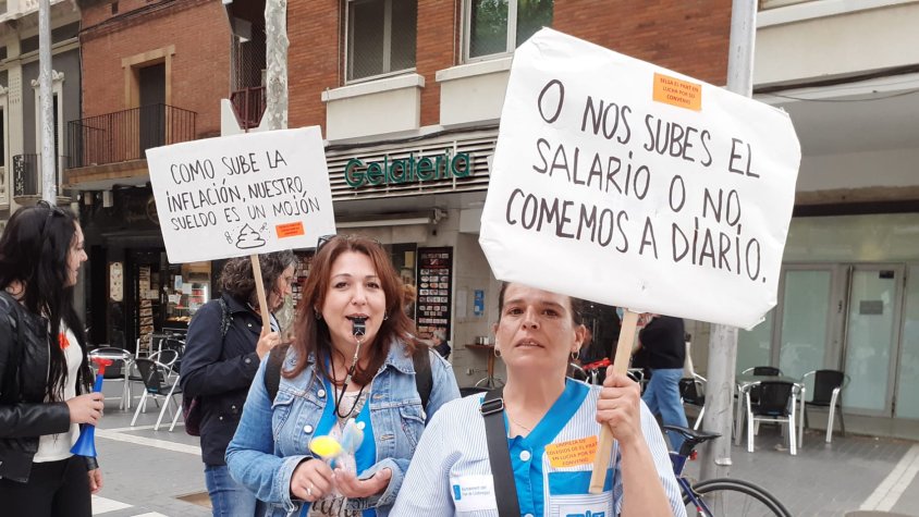 Les treballadores no accepten unes pujades per sota del nivell de l'IPC