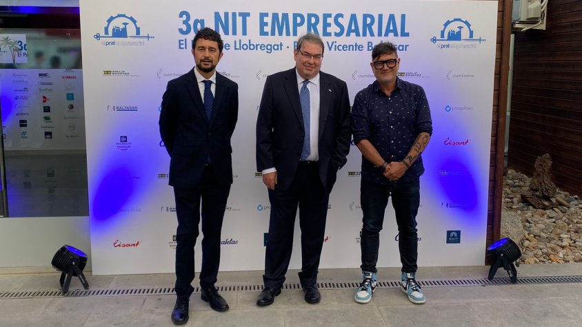 Damià Calvet, Jordi Morera i Lluís Mijoler, a la 3a. Nit Empresarial del Prat