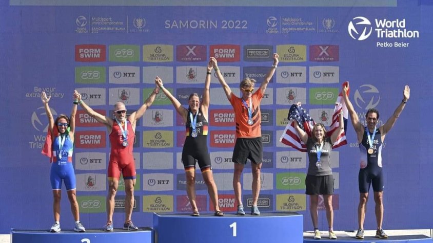 Medalla de plata per Dobaño al Campionat del Món d'Aquatló de Samorin