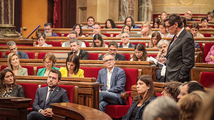 Salvador Illa, primer secretari del PSC, al debat de política general de setembre de 2022, al Parlament de Catalunya