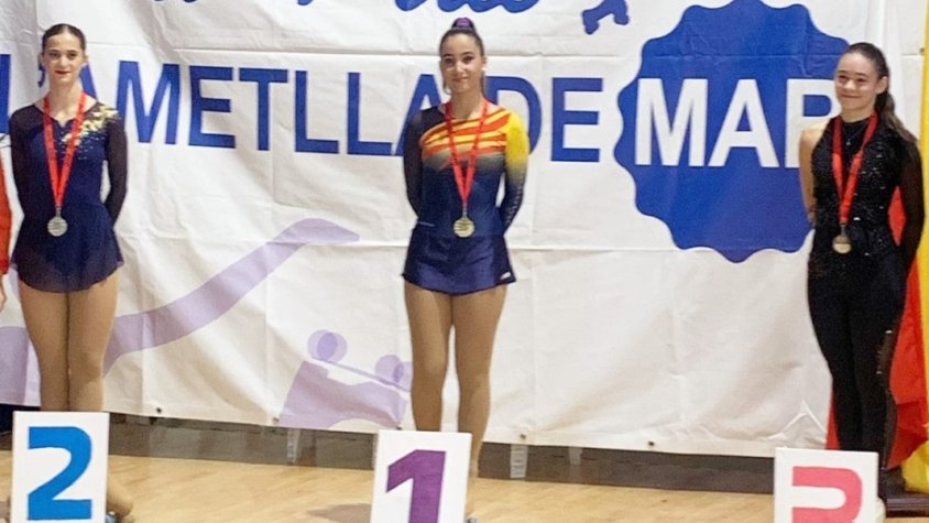 Lucia Jiménez al centre del podi a l'Ametlla de Mar