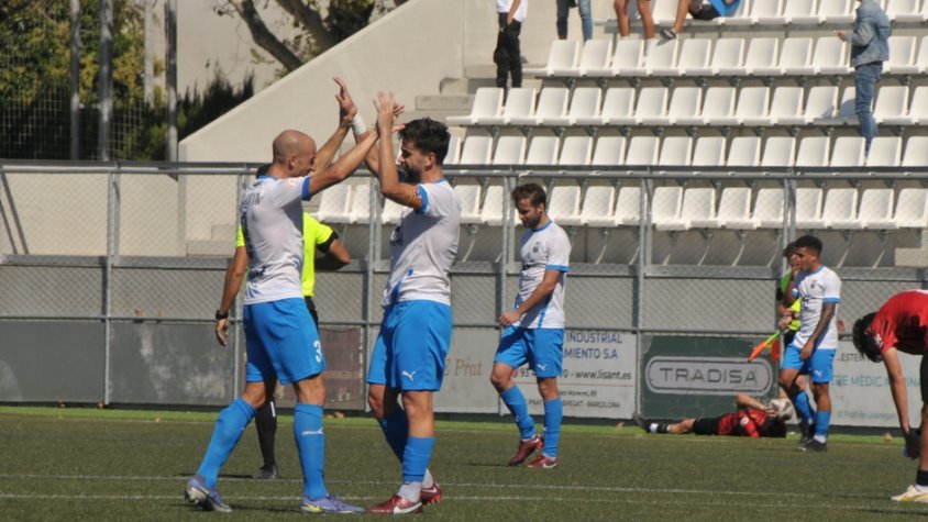 Con el 0-2 de hoy los pratenses consiguen su tercera victoria en el campeonato de liga