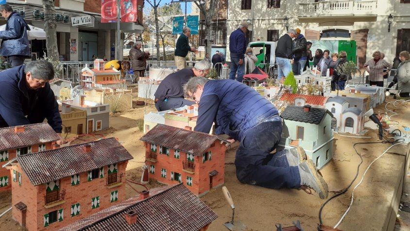 Recreació de les Cases de la Seda al pessebre