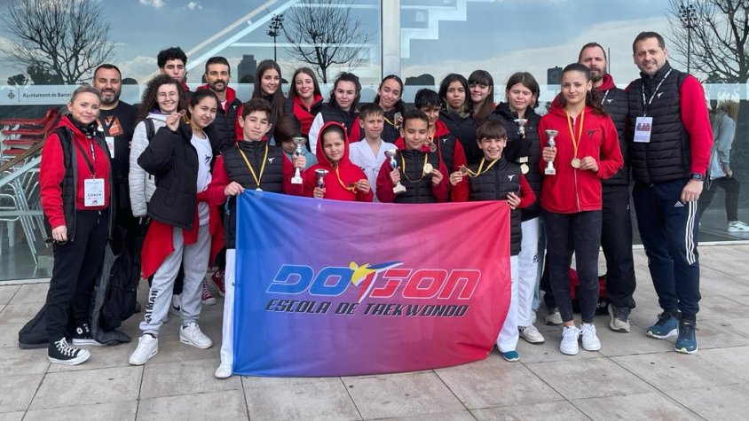 L'equip del Don Jon avuí als Campionats de Catalunya Infantil de Taekwondo