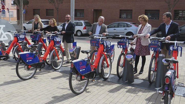 Un moment de la presentació del balanç d'ùs de l'AMBici a Sant Joan Despí