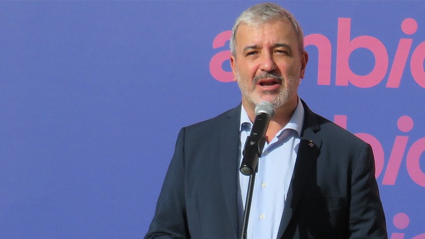 Jaume Collboni, el 25 d'octubre de 2022, durant la presentació del servei AMBici