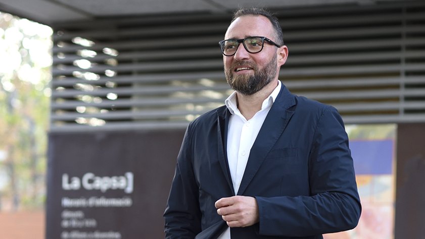 Juan Pedro Pérez Castro va triar l’entorn de La Capsa per fotografiar-se per a l’entrevista