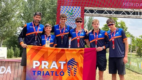 L'equip masculí ha quedat segon del Campionat d'Espanya de Triatló Supersprint per clubs 2x2 de Segona Divisió a Mèrida