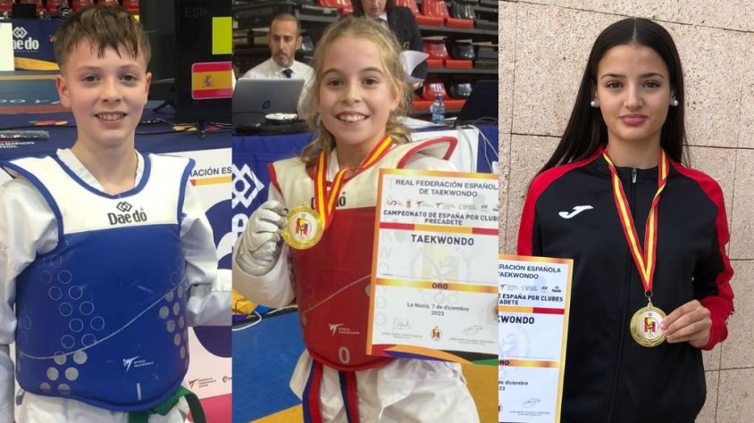 BIel Silva, Jana Palacios i Nora El Harche, campions d'Espanya