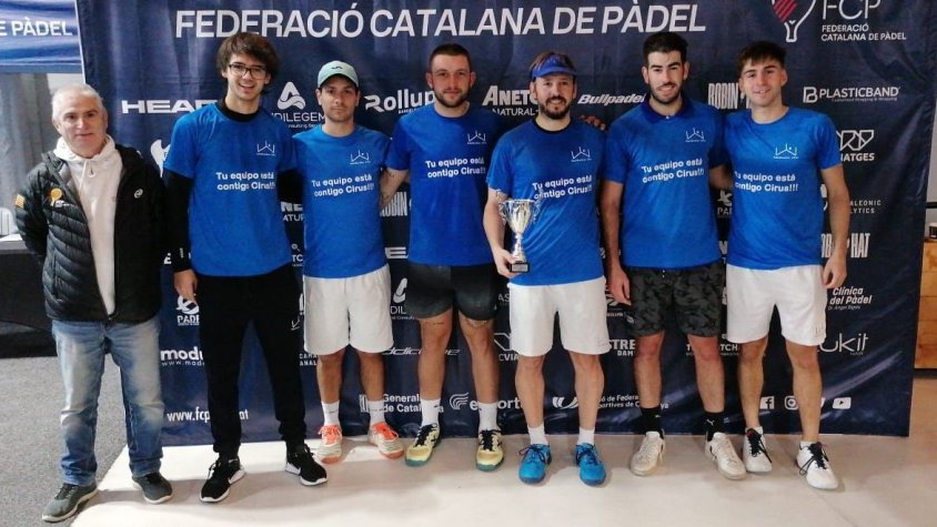 Alguns dels integrants de l'equip Pàdel Barcelona-El Prat