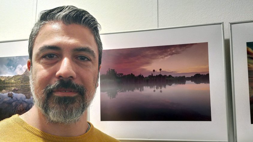 Sergio Otero Sevillano a la inaguració del 2 de febrer al CC Jardins de la Pau