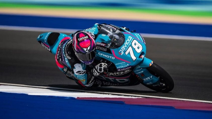 Joel Esteban en una prova de la passada temporada del Mundial de Moto 3 