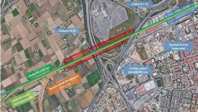 Ubicació prevista de la nova estació tècnica