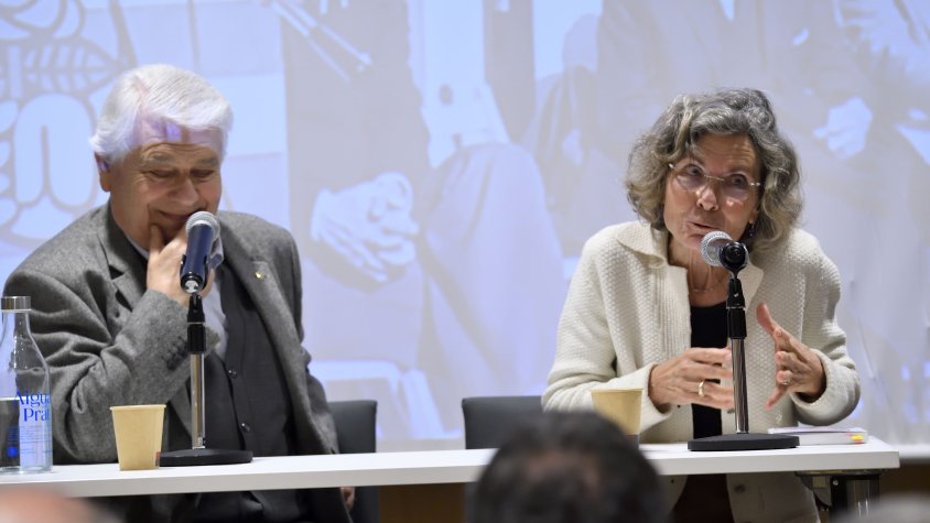 Pere Baltà i Antònia Pallach durant la presentació