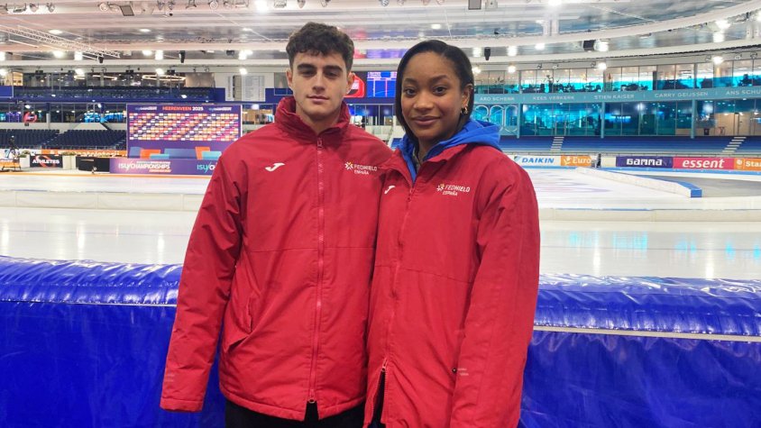 Nil Llop i Luisa González, els pratencs són els màxims exponents del patinatge de velocitat espanyol