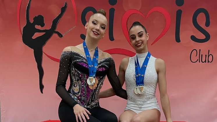 Ozerova i Berzosa amb les seves medalles del Campionat de Catalunya